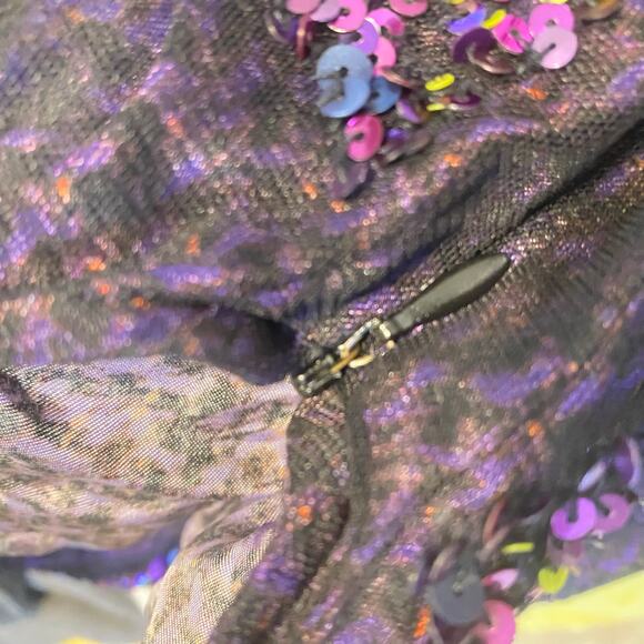 Gianfranco Ferre Vintage Purple Sequined Knee Length Dress EU 40 (US Size 8) - Picture 12 of 14